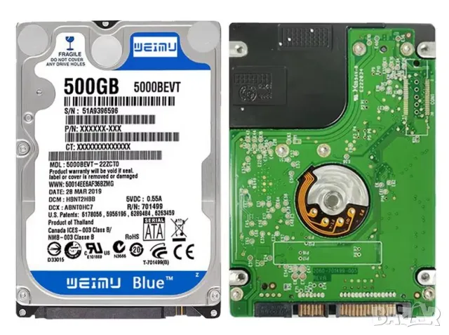 100% РАБОТЕЩ НОВ ТВЪРД ДИСК ЗА ЛАПТОП 2.5" SATA2 750GB 500GB 250GB Laptop Desktop PS4 X-Box Конзоли, снимка 2 - Твърди дискове - 48099451