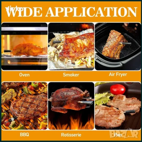 термометри 2бр за месо - wireless, smart, IP67, снимка 7 - Други - 50873283