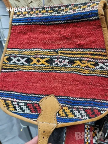 бродиран  голям сак+ чанта ЕСТЕСТВЕНА КОЖА , снимка 3 - Чанти - 50034682