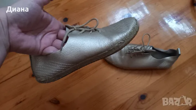 Кожени обувки в златисто, снимка 6 - Дамски ежедневни обувки - 49870814