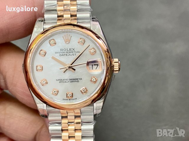 Дамски часовник Rolex Datejust 31MM Mother of Pearl с автоматичен швейцарски механизъм, снимка 1 - Дамски - 43709209