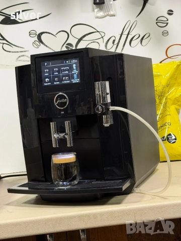 Кафемашина кафе автомат JURA S8 PIANO BLACK с гаранция, снимка 4 - Кафемашини - 52645904