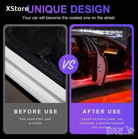 Ленти протектор за праг LED - VIP- (WELCOME) - 2бр., снимка 6 - Аксесоари и консумативи - 52457021