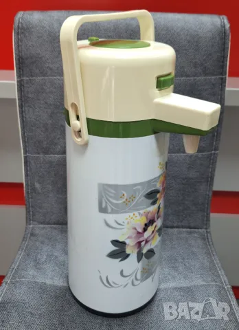 ПОРЪЧАН! Здрав Ретро Термос с помпа 2,0 литра, снимка 1