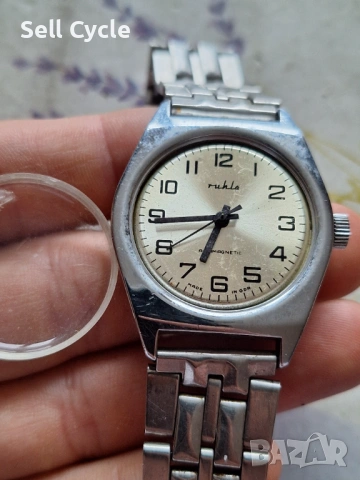 ✅МЕХАНИЧЕН ЧАСОВНИК RUHLA GDR❗, снимка 2 - Мъжки - 53385496