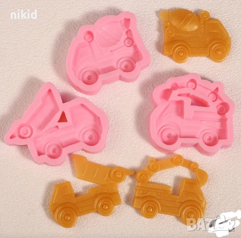 Камион Багер Строителни машини превозни средства силиконов молд форма фондан шойколад декор, снимка 2 - Форми - 51935312