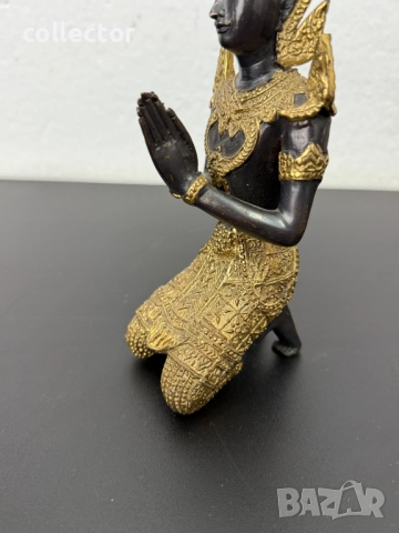 Бронзова будитска фигура. №7486, снимка 3 - Колекции - 52050138