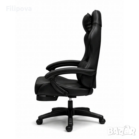 Премиум геймърски стол с масажна функция, поставка за крака, снимка 4 - Столове - 53443510