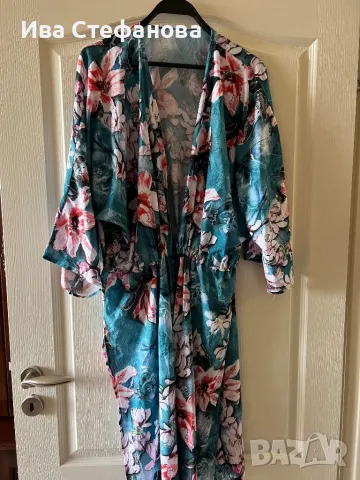  Wow Нова плажна наметка кимано ръкав  универсален размер кимоно туника за плаж коприна , снимка 2 - Туники - 49858720