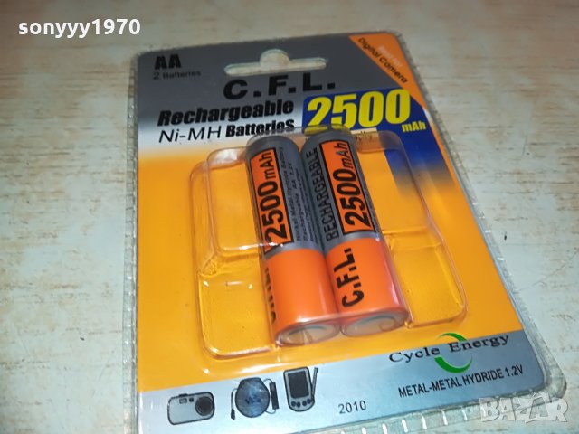 C.F.L.2500MAH NI-MH КОМПЛЕКТ БАТЕРИИ-2БР ВНОС-GERMANY, снимка 5 - Батерии, зарядни - 28363137