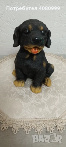 Фигурка ротвайлер, клей мисля, снимка 3 - Колекции - 51968762