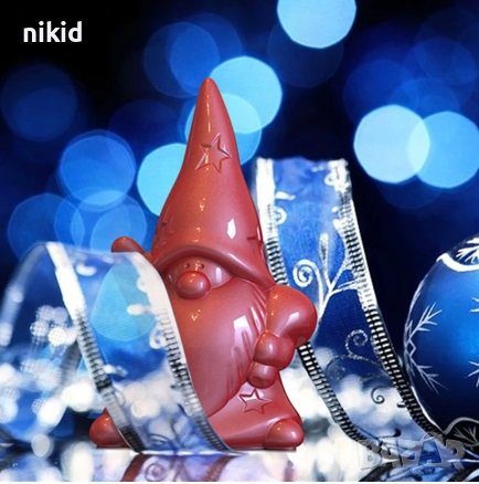 3D Джудже Гном Магьосник силиконов молд форма шоколад гипс смола свещ декор, снимка 2 - Форми - 37996031