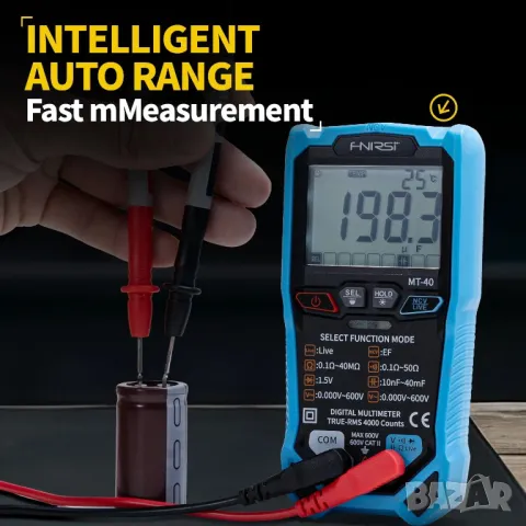 Цифров мултицет FNIRSI MT-40, снимка 3 - Други инструменти - 49823724
