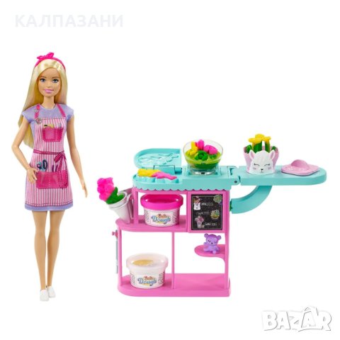 BARBIE CAREERS Комплект за игра с кукла "Магазин за цветя" GTN58, снимка 2 - Кукли - 43200628