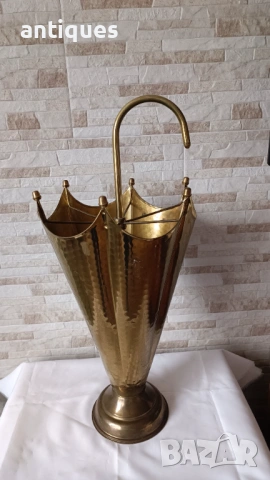 Стара поставка за чадъри - месинг - 62см, снимка 5 - Антикварни и старинни предмети - 53176336