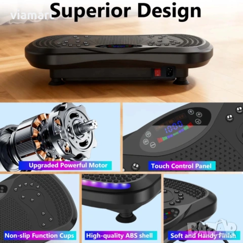 Фитнес вибрираща платформа Betuyoo 628B, 200 нива на интензивност, снимка 3 - Фитнес уреди - 53048387