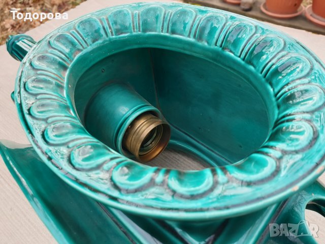 Голям порцеланов външен фенер за стена, снимка 10 - Антикварни и старинни предмети - 42958588