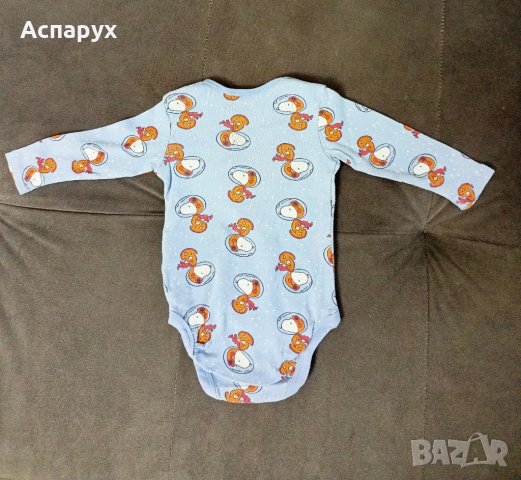Бебешко памучно боди с дълъг ръкав марка LUPILU за деца 0-3 месеца, снимка 2 - Бодита за бебе - 43244219