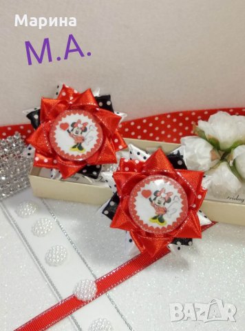 Най-сладките детски лaстици или шноли с панделка МИНИ МАУС!, снимка 6 - Шноли, диадеми, ленти - 27952574