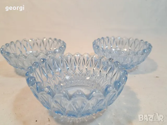 ретро сини стъклени купички   16/4