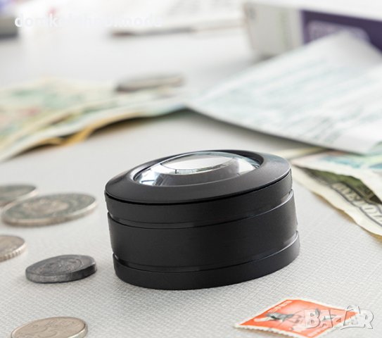 Джобна лупа с LED светлина с увеличение 5 пъти, 5x3 сантиметра, снимка 5 - Други инструменти - 39047104