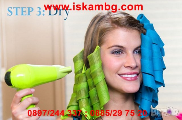 Hair WavZ комплект големи ролки за коса за красиви и буйни къдрици, снимка 5 - Други - 26991891