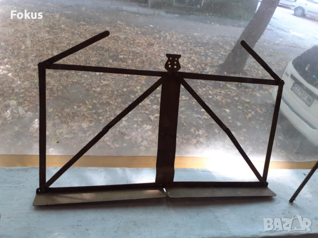 Стара метална поставка за ноти или книги, снимка 3 - Антикварни и старинни предмети - 53456473