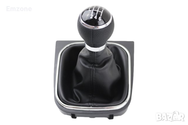 Топка за скоростен лост с кожен маншон и рамка за VW GOLF 5 V 6 VI EOS JETTA с 5 и 6 ск., снимка 2 - Аксесоари и консумативи - 40357205