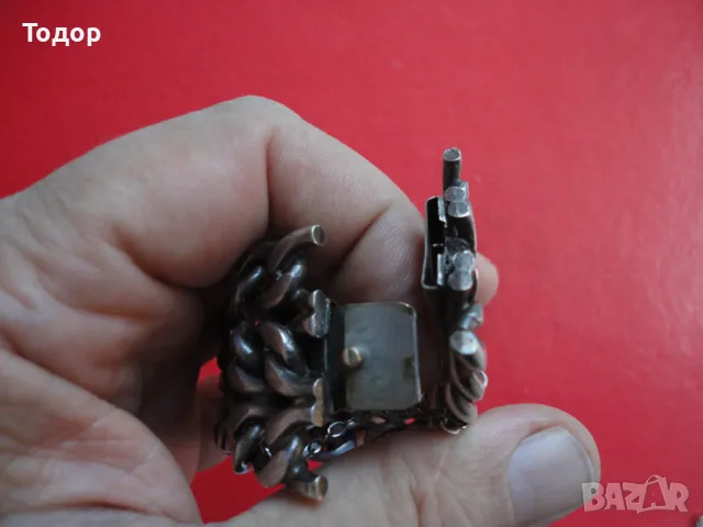 Страхотна метална рокерска арт гривна , снимка 5 - Гривни - 47524259