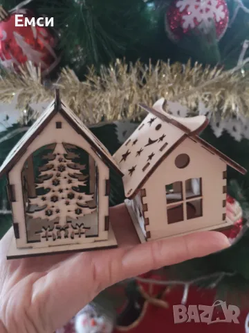 дървени коледни -елхи,фенери,къщички , снимка 8 - Коледни подаръци - 48122585