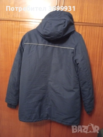 Тъмносиньо Зимно яке, стилно и топлещо, снимка 3 - Якета - 53343452