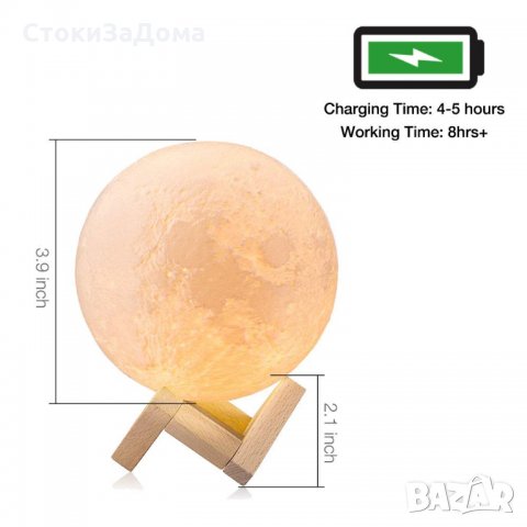 LED лампа с формата на луна, снимка 4 - Лед осветление - 27706065