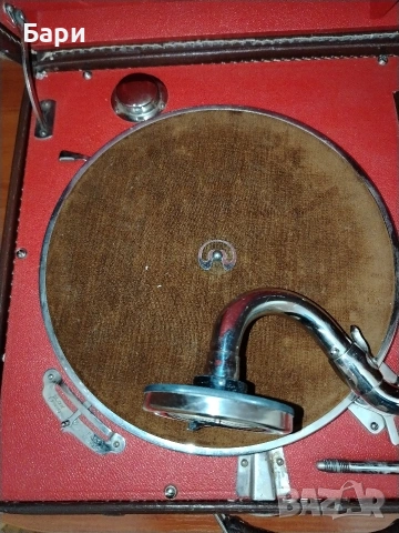 Стар преносим грамофон с манивела ELITE, снимка 8 - Колекции - 53028169