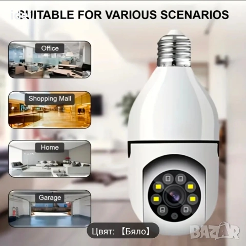 Лед охранителна камера лесен монтаж, снимка 6 - Камери - 53340798