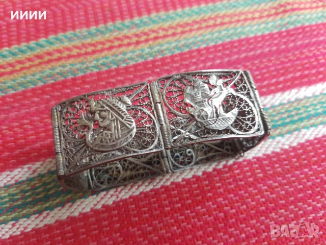 Сребърна гривна филигран , снимка 3 - Гривни - 53324997