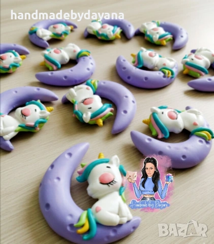 Украса и декорация за бебешка погача на тема Еднорог 