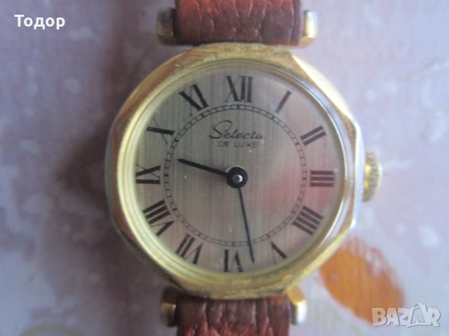 невероятен позлатен часовник Селекта де Луксе , снимка 2 - Дамски - 35216310