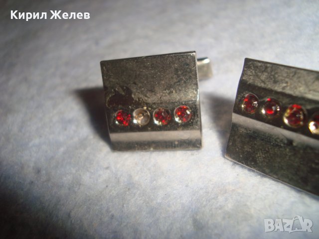 СТАРИ СРЕБРИСТИ ВИНТИДЖ КОПЧЕТА за РЪКАВЕЛИ - БУТОНЕЛИ с КРИСТАЛЧЕТА 84951, снимка 6 - Антикварни и старинни предмети - 37597367