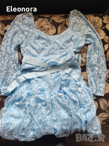 Нежна рокля от дантела, снимка 3 - Рокли - 53570912