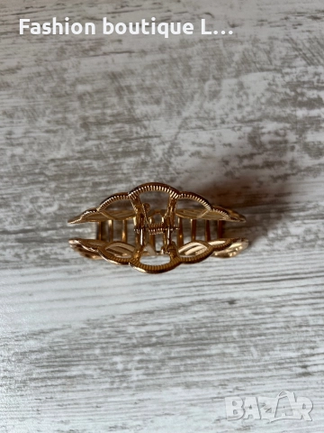 Златна шнола за коса във формата на мида ❤️, снимка 3 - Аксесоари за коса - 52119643