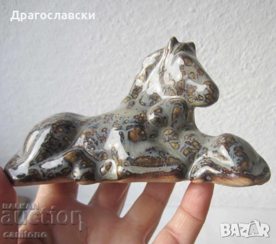  Голям кон пластика метал фигура статуетка, стара, метал, дърво, снимка 12 - Статуетки - 28877668