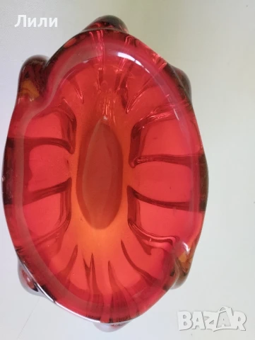 Пепелник от ураново червено стъкло , снимка 5 - Други - 51132017