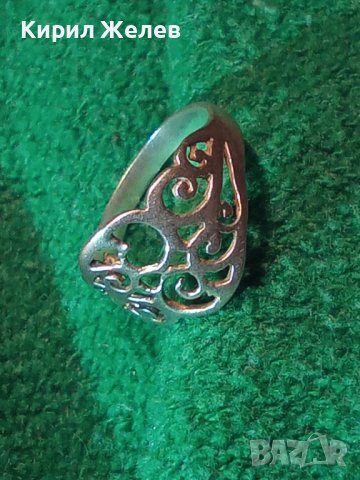 ПРЕКРАСЕН АЖУРЕН СРЕБЪРЕН АРТ НУВО СТИЛ ПРЪСТЕН СРЕБРО 925 АНГЛИЯ МАЙСТОРСКО БИЖУ 40105, снимка 7 - Пръстени - 42763000