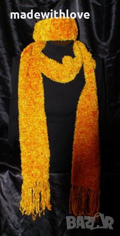 Комплект шал и лента за глава /Ръчно плетиво подарък hand made/, снимка 2 - Шалове - 35147775