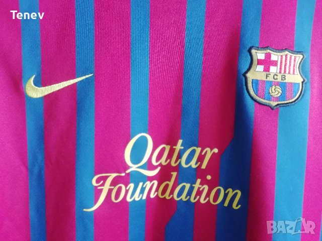 Barcelona Lionel Messi Nike оригинална детска тениска 7-8г Барселона Меси 122-128см , снимка 4 - Детски тениски и потници - 43283516