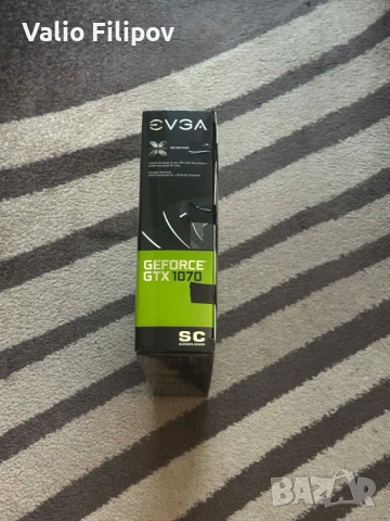 Видеокарта EVGA GeForce GTX 1070 SC 8GB - Като НОВА / Неизползвана, снимка 2 - Видеокарти - 53305350
