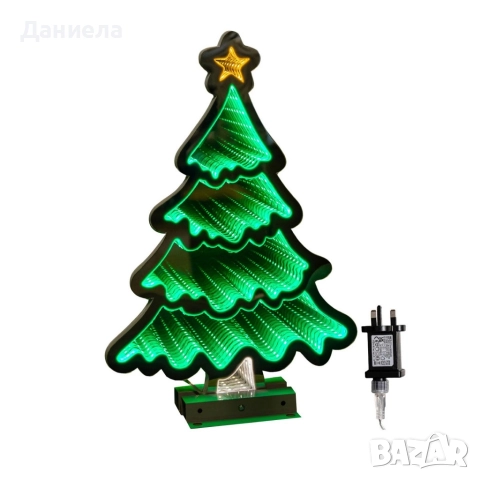 LED коледна елха с 3D светлинен ефект – модерна празнична декорация за дома, снимка 4 - Декорация за дома - 52812465