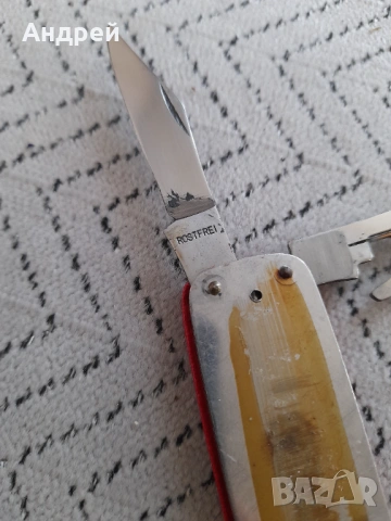 Стар джобен нож,ножка Marlboro,Rostfrei, снимка 5 - Други ценни предмети - 53047865