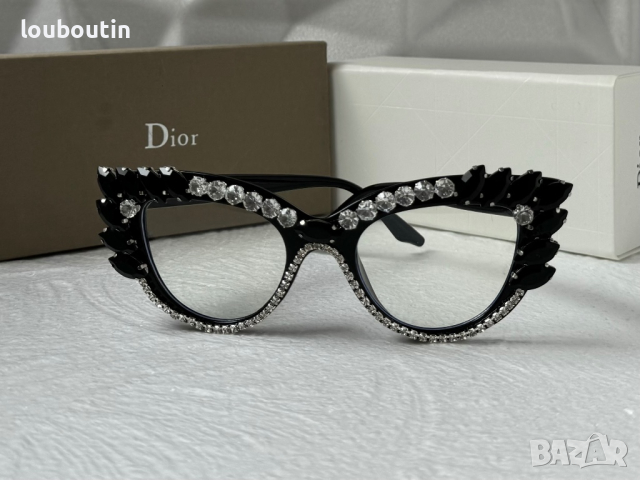 Dior прозрачни слънчеви очила, очила за компютър екстравагантни с камъни, снимка 2 - Слънчеви и диоптрични очила - 44845595