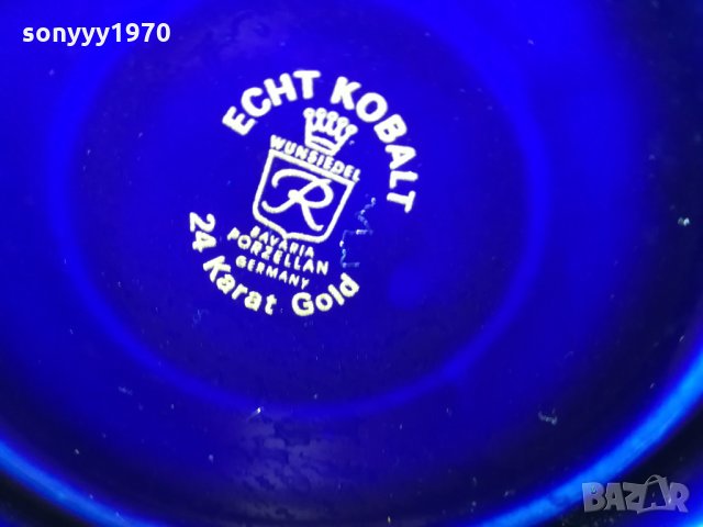 ECHT KOBALT-24 KARAT GOLD-BAVARIA PORZELLAN GERMANY 1411211043, снимка 3 - Антикварни и старинни предмети - 34798235